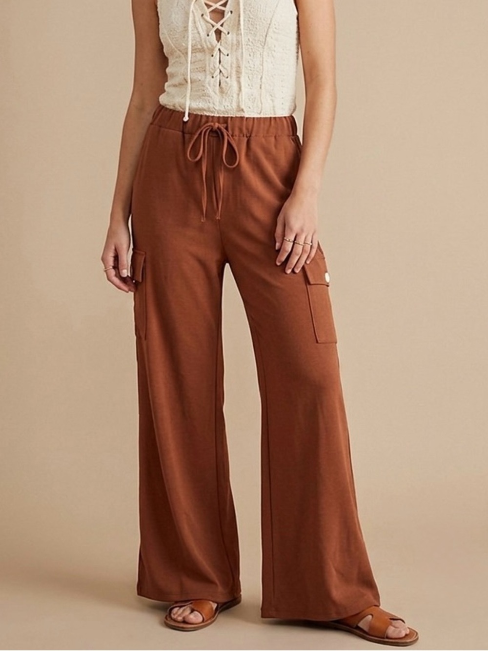 NWOT Cargo Wide Leg Pants